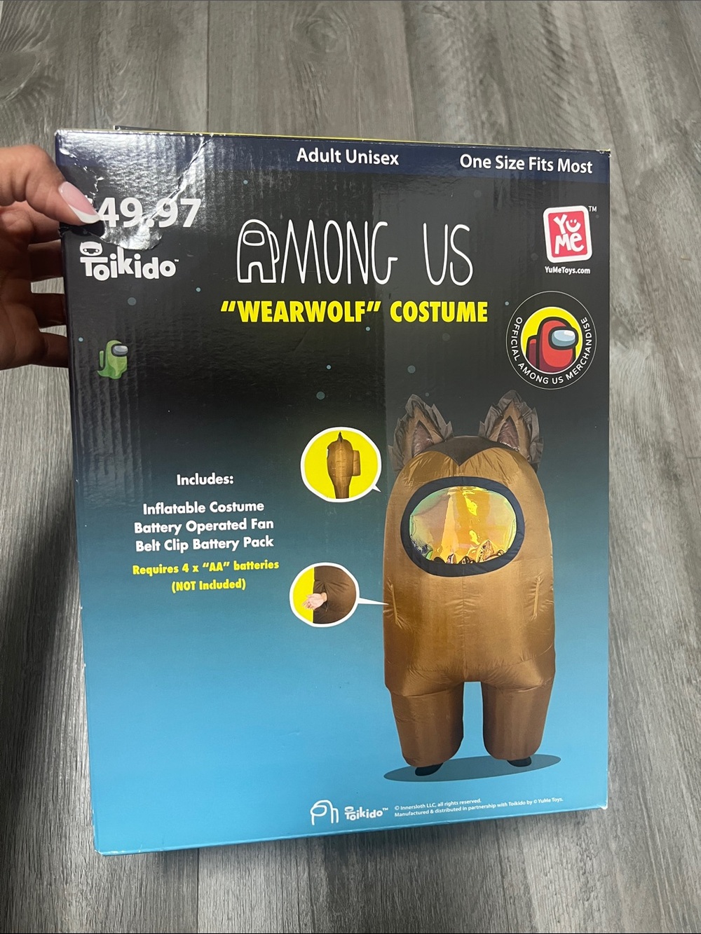 Among Us 'Wearwolf' Inflatable Adult Costume / one size fits most